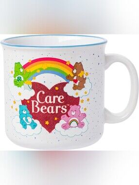Silver Buffalo Care Bears Ceramic Mug with Rainbow Heart Design, 590 ml - 20oz
